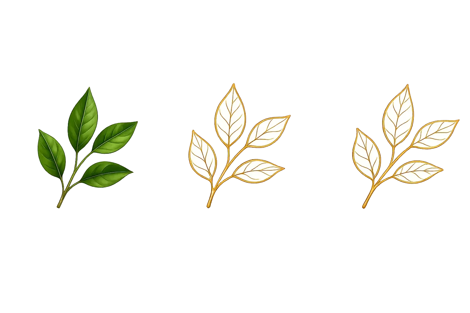 Natural herbal leaf decoration